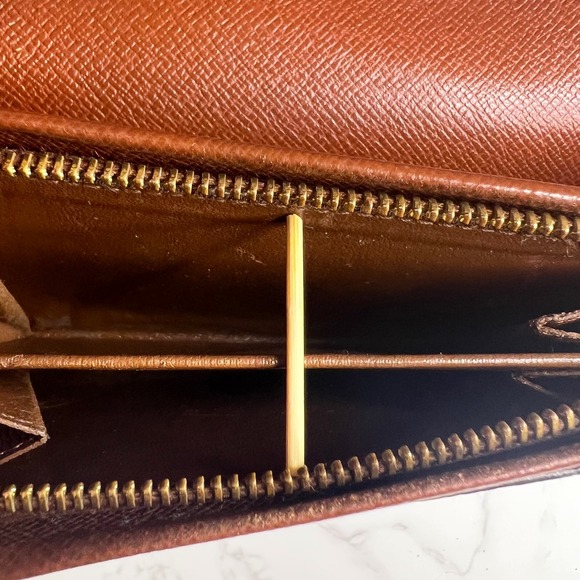 Louis Vuitton Monogram Canvas Tresor Wallet Vintage Brown Made in USA - Picture 10 of 13